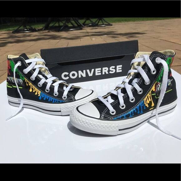 🔹Hand Painted RENT Converse Women’s Size 5 - Picture 5 of 13